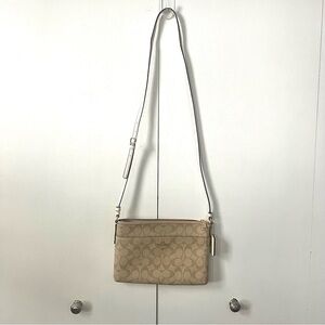 NWOT Coach Signature PVC Crossbody Bag – Khaki / Chalk – F58319